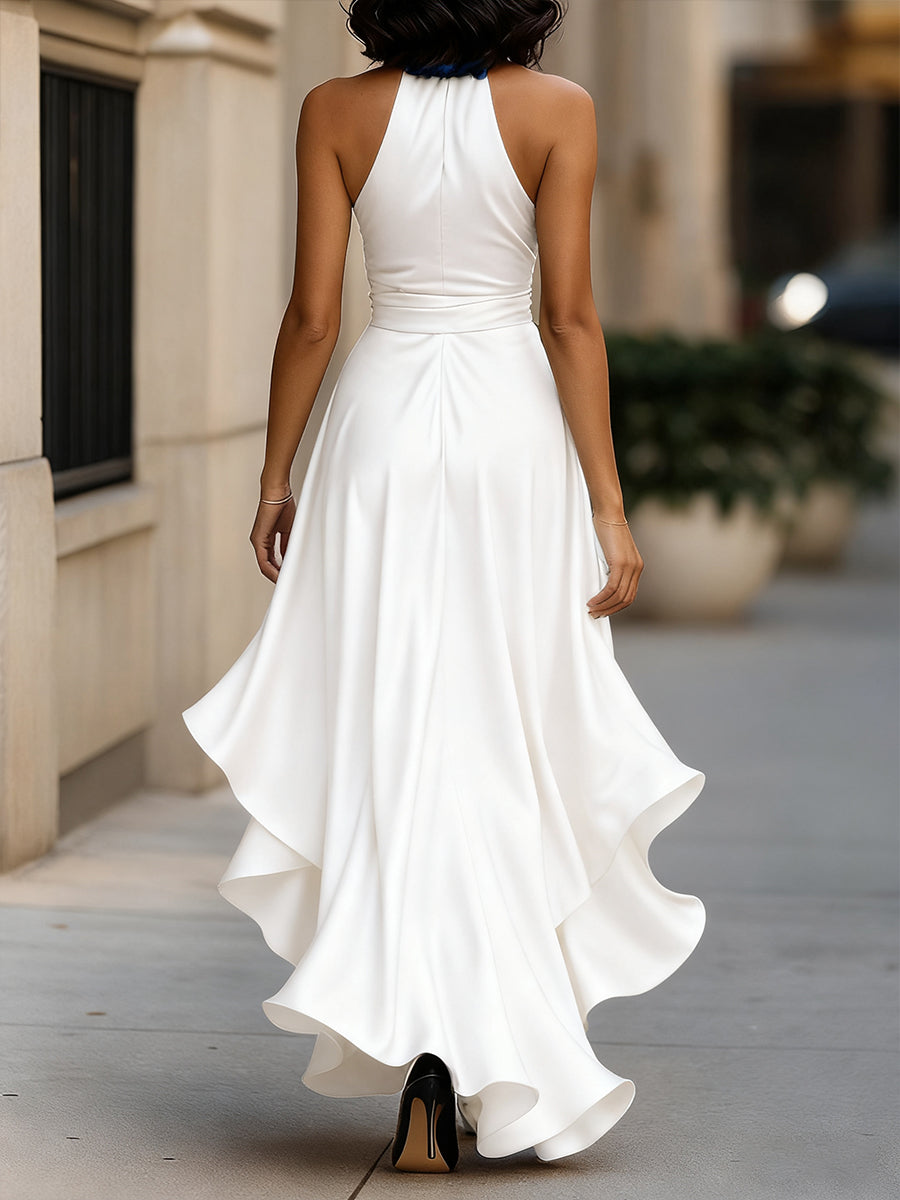 Satin Halter Dress