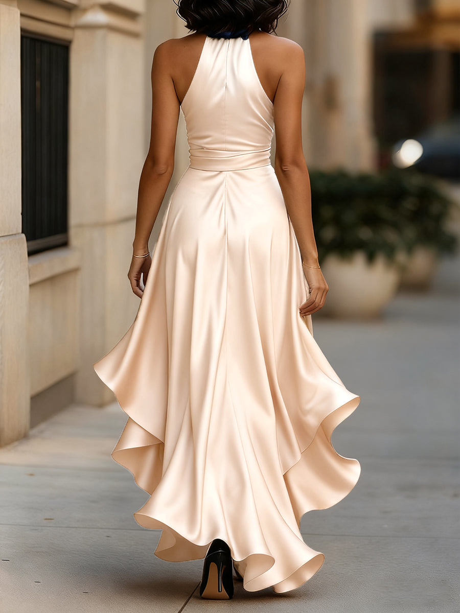 Satin Halter Dress