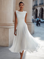 Pleated Midi Dress