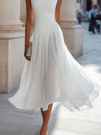 Pleated Midi Dress