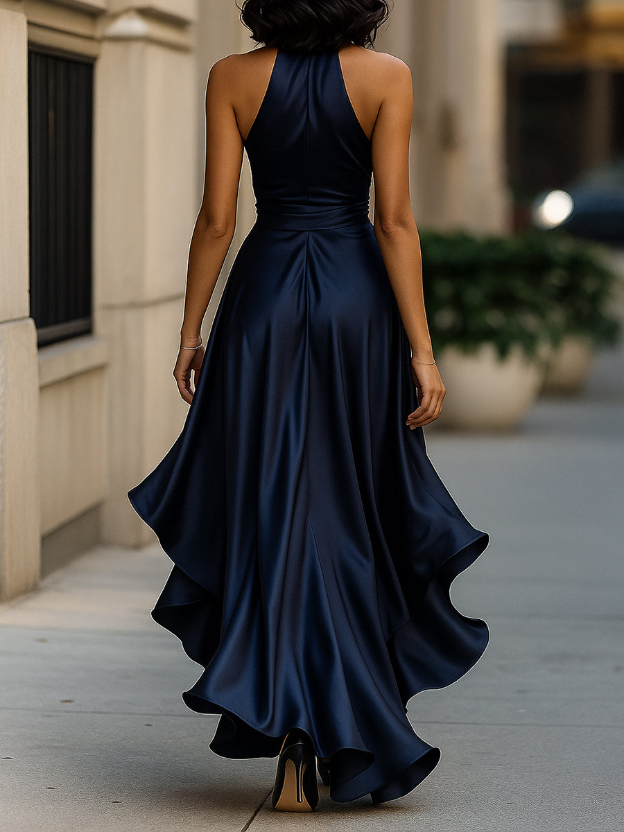 Satin Halter Dress