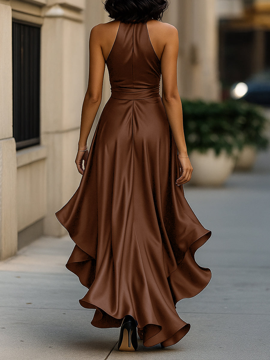 Satin Halter Dress