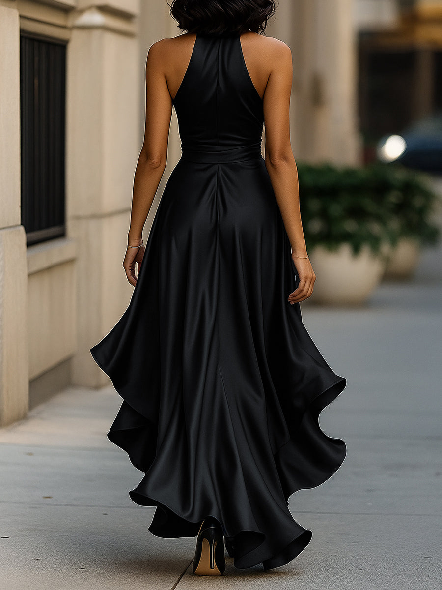 Satin Halter Dress