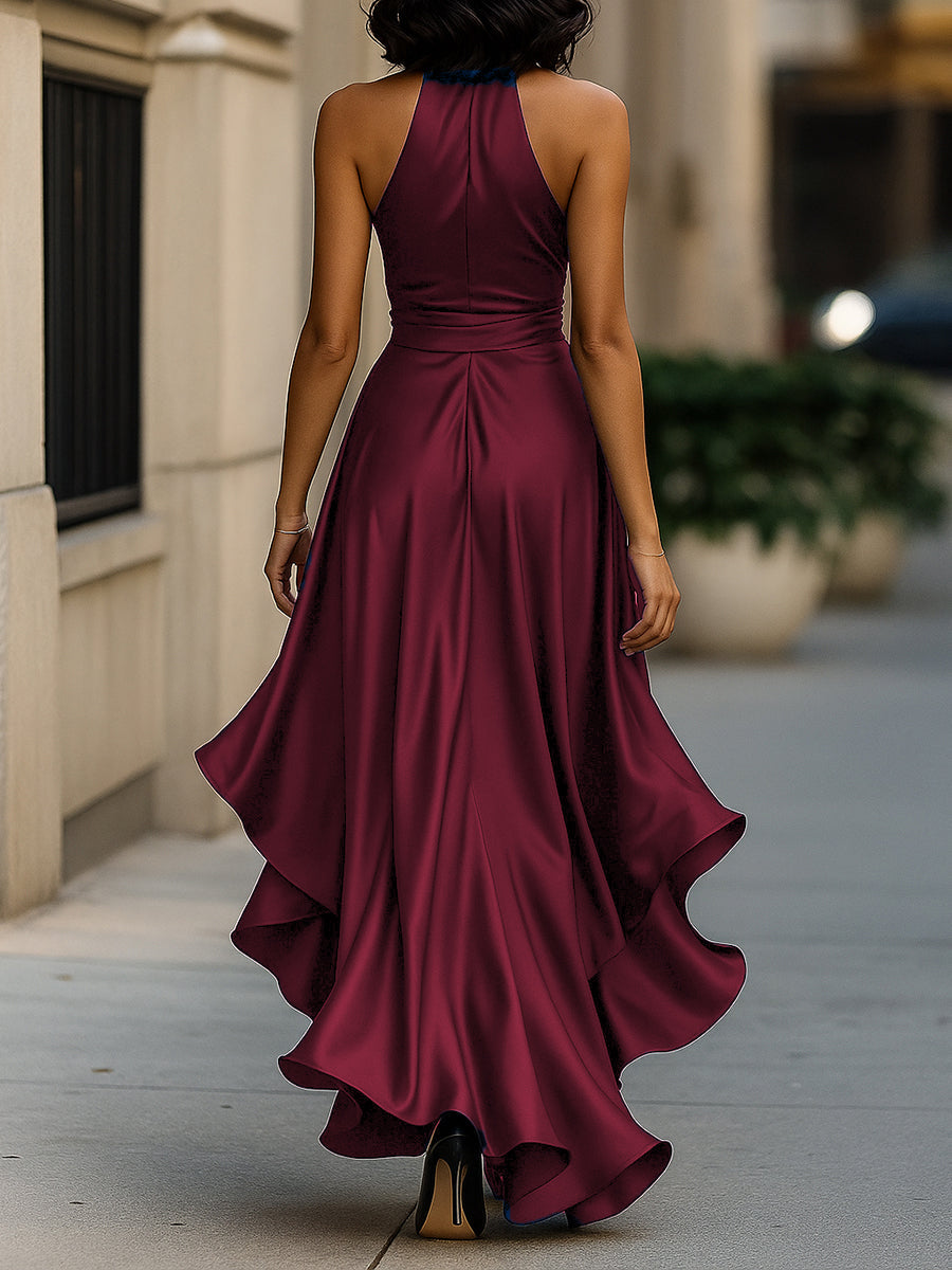 Satin Halter Dress