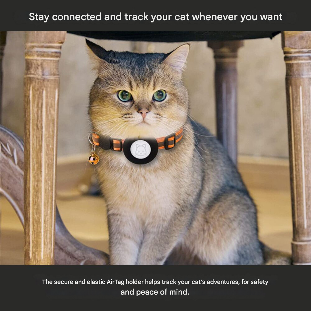 Cat Owners Safety Collar – Reflective Design with GPS Holder and Quick-Release Buckle 2