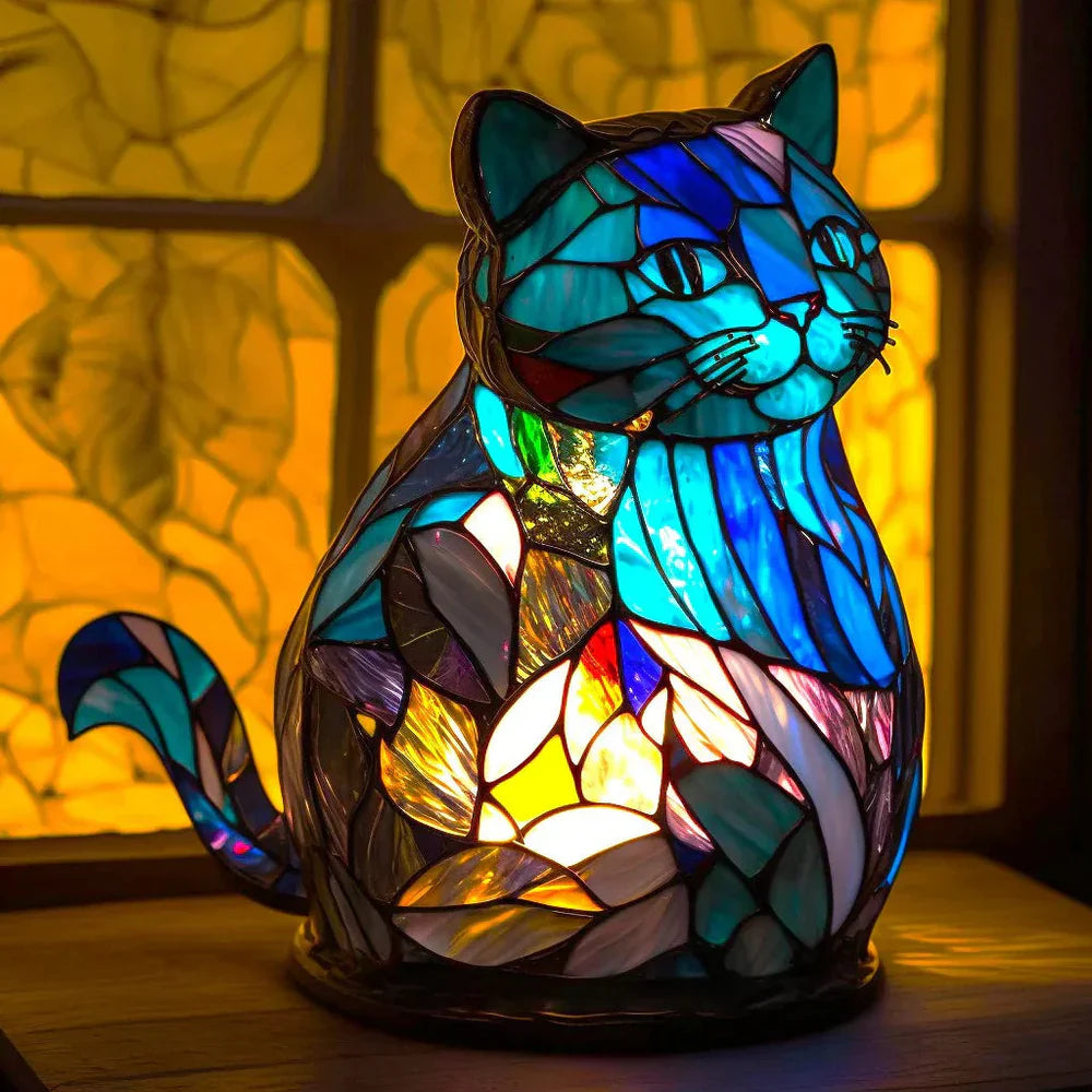 Home Decor Artistic Lamp – Unique Stained Glass with 20 Vibrant Animal Prints 14