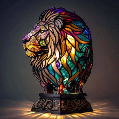 Home Decor Artistic Lamp – Unique Stained Glass with 20 Vibrant Animal Prints 15