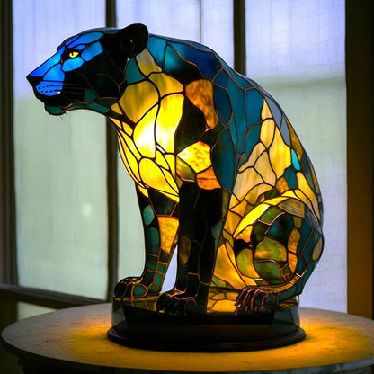 Home Decor Artistic Lamp – Unique Stained Glass with 20 Vibrant Animal Prints 3