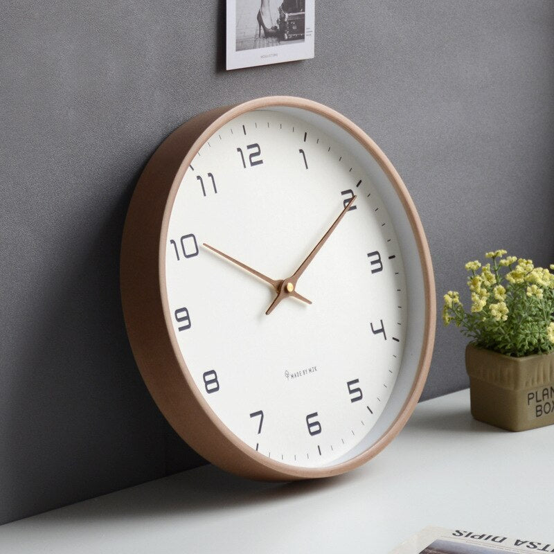 Home Decor Wooden Wall Clock – Silent Scandinavian Design for Minimalist Spaces 7