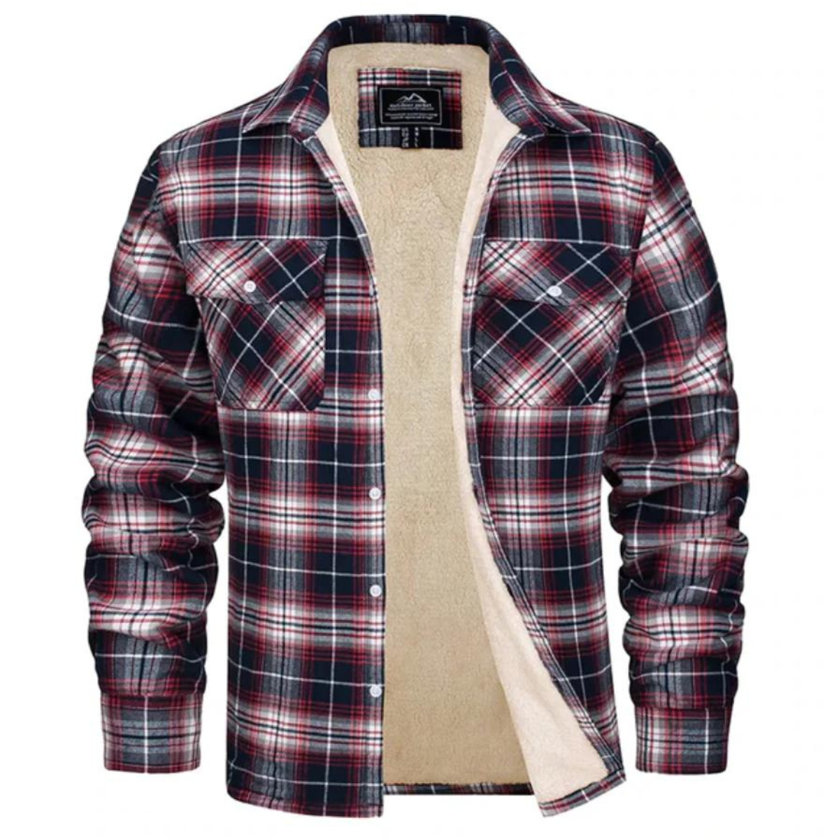 Men's Jacket – Cozy Sherpa-Lined Flannel for Warmth and Stylish Casual Wear 5