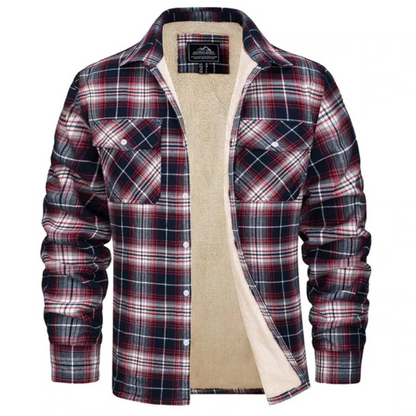 Men's Jacket – Cozy Sherpa-Lined Flannel for Warmth and Stylish Casual Wear 5