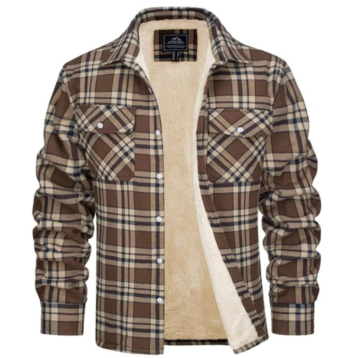 Men's Jacket – Cozy Sherpa-Lined Flannel for Warmth and Stylish Casual Wear 7