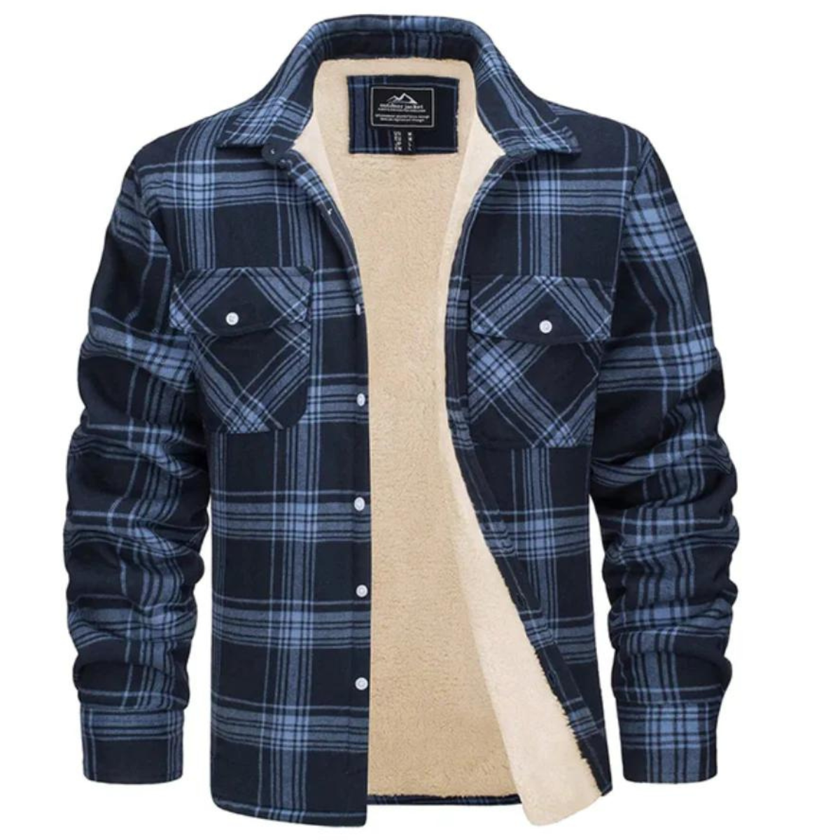 Men's Jacket – Cozy Sherpa-Lined Flannel for Warmth and Stylish Casual Wear 8