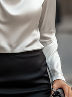White Satin Blouse