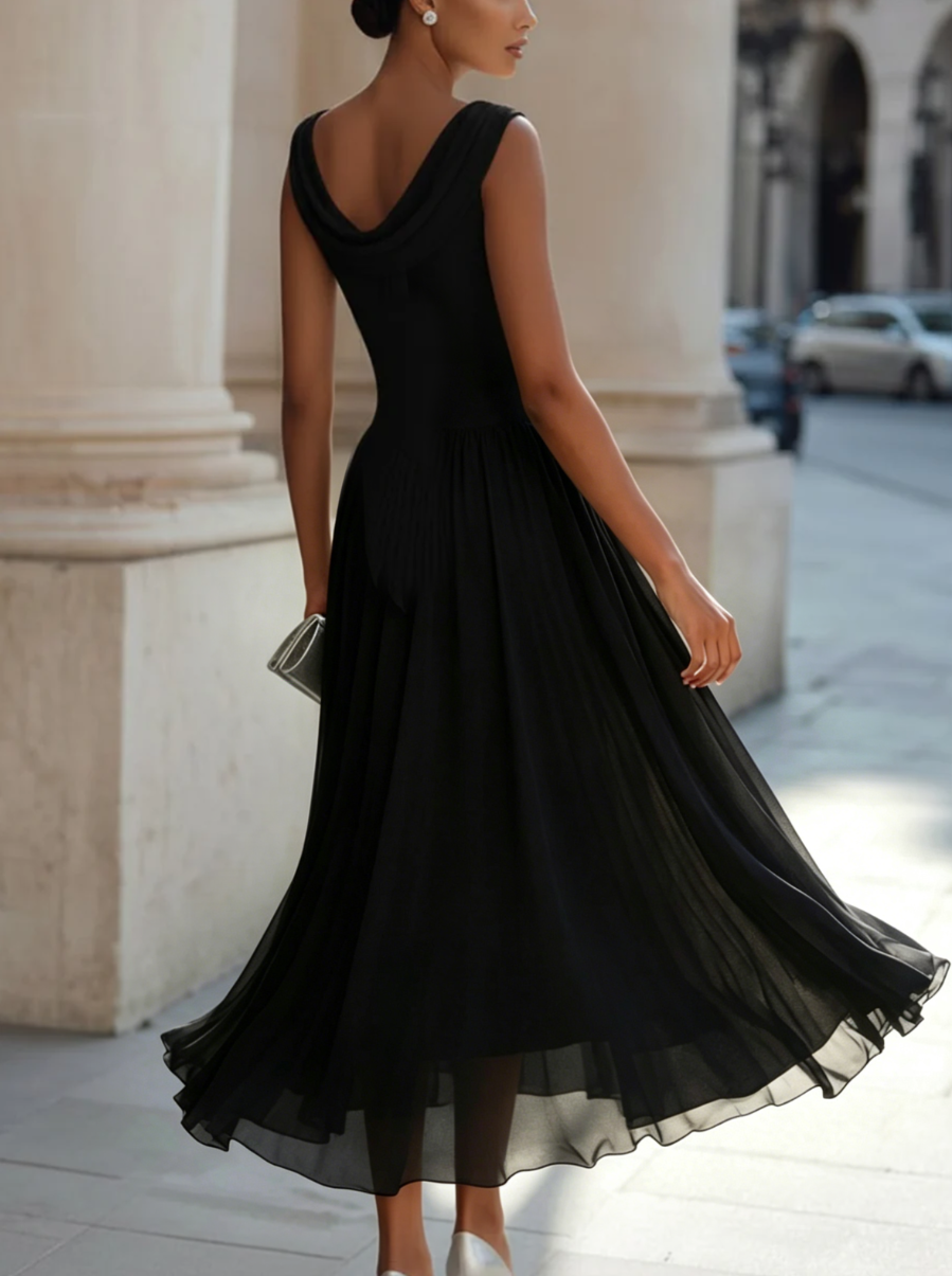 Pleated Midi Dress
